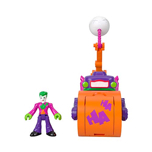 Imaginext DC Super Friends El Joker Vehículo Apisonador, Figuras de Acción de Héroes y Villanos (Mattel GKJ23)