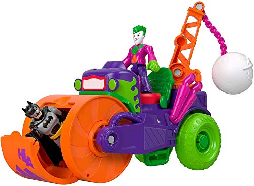 Imaginext DC Super Friends El Joker Vehículo Apisonador, Figuras de Acción de Héroes y Villanos (Mattel GKJ23)