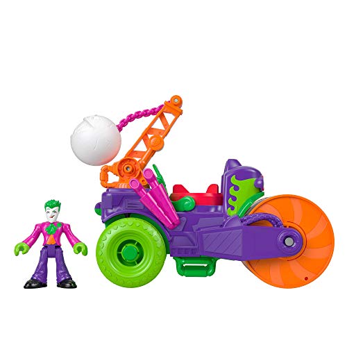 Imaginext DC Super Friends El Joker Vehículo Apisonador, Figuras de Acción de Héroes y Villanos (Mattel GKJ23)