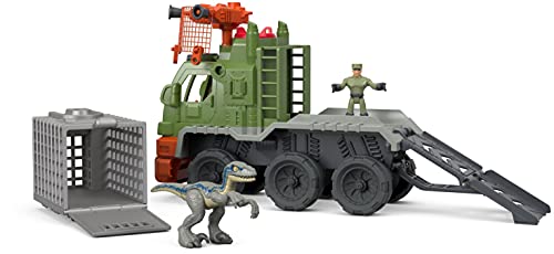 Imaginext - Jurassic World - Camión atrapa-dinosaurios - juguetes niños 3 años - (Mattel FMX87)