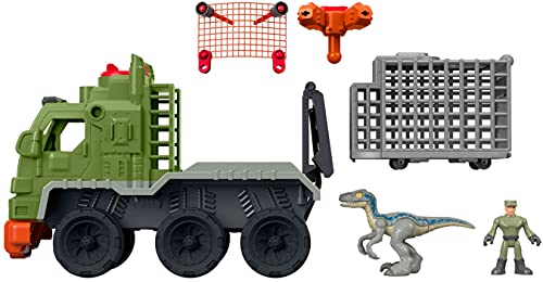 Imaginext - Jurassic World - Camión atrapa-dinosaurios - juguetes niños 3 años - (Mattel FMX87)