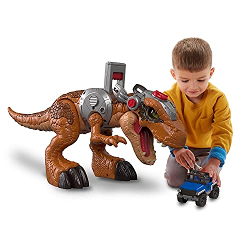 Imaginext Jurassic World, Dinosaurio Rex Jurásico de juguete (Mattel FMX85)