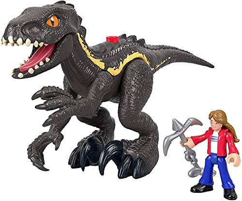 Imaginext Jurassic World Indoraptor & Maisie, figura de acción y juguete de dinosaurio (Mattel GKL51)