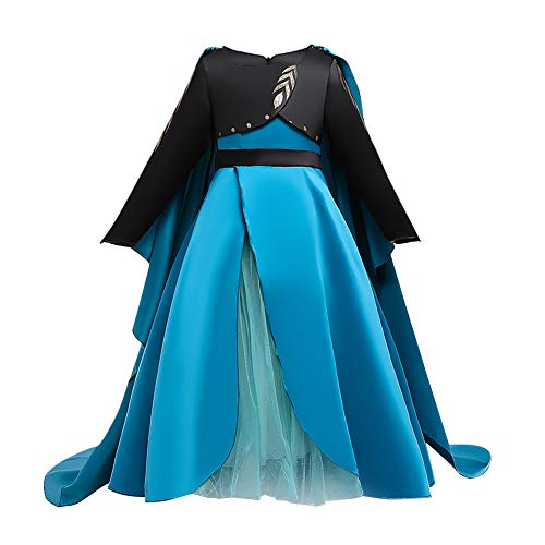 IMEKIS Disfraz de princesa de Frozen, 2 Anna, vestido de princesa de la nieve, para fiesta de cumpleaños, tutú de Halloween, carnaval, cosplay