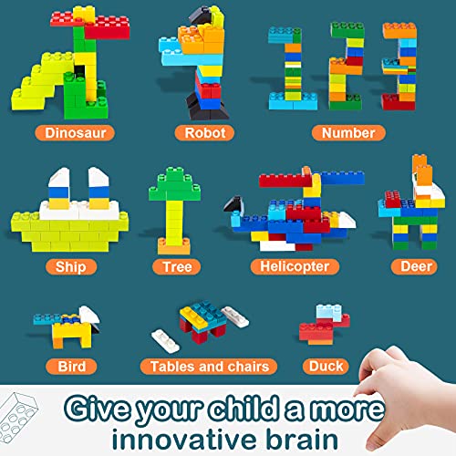 iNeego Bloques de Construcción 1000 Piezas Bloques de Construcción Infantil 3D Juegos de Construcción Ladrillos de Construcción Juguete Colorido Juego para Niños Juguetes Educativos (Set C)