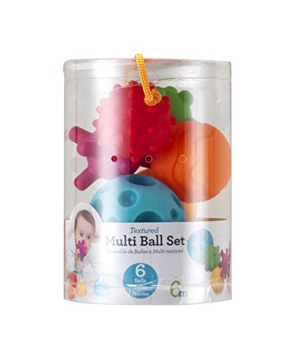 Infantino Textured Multi Ball - pelotas con texturas para la exploración sensorial y despertar su interés, a partir de los 6 meses, sin BPA