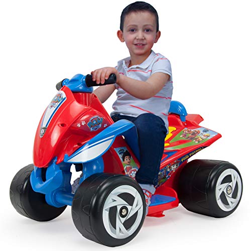 INJUSA - Quad Wings Paw Patrol 6V Color Rojo con Acelerador en Pie y Ruedas Anchas de Plástico Recomendado a Niños de 1 a 3 Años