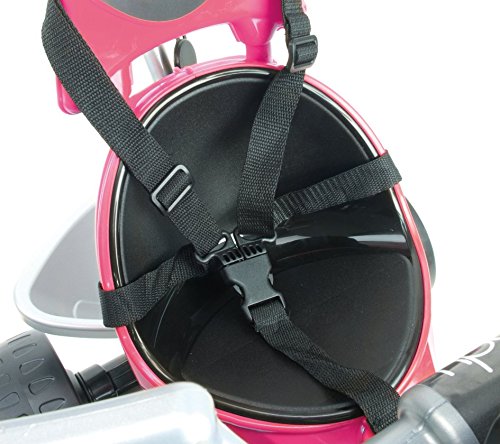 INJUSA - Triciclo Evolutivo Body Sport Rosa Recomendado a Niños de 10 Meses a 3 Años con Mango de Dirección Parental Techo Solar y Bolso Extraíble