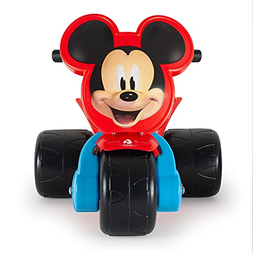 INJUSA - Trimoto Samurai Mickey Mouse 6V Roja con Pedal Acelerador y Decoración Permanente Recomendada a Niños +12 Meses