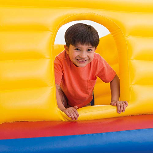 Intex 48259NP - Castillo hinchable INTEX, 175x175x135 cm, suelo hinchable, Para 2 niños, Peso máximo 45 Kg, Color rojo, amarillo y azul, Castillos hinchables infantiles