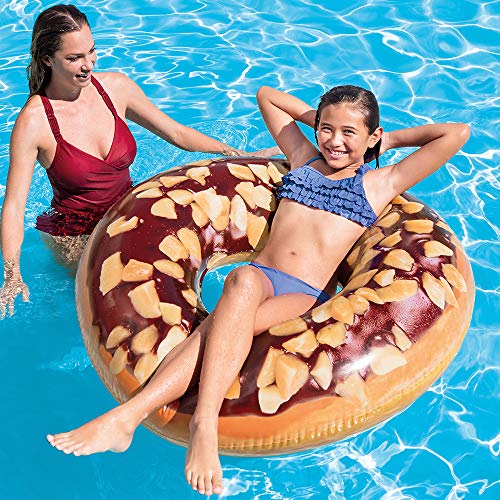 Intex 56262 - Rueda hinchable donut chocolate, 99 cm diámetro