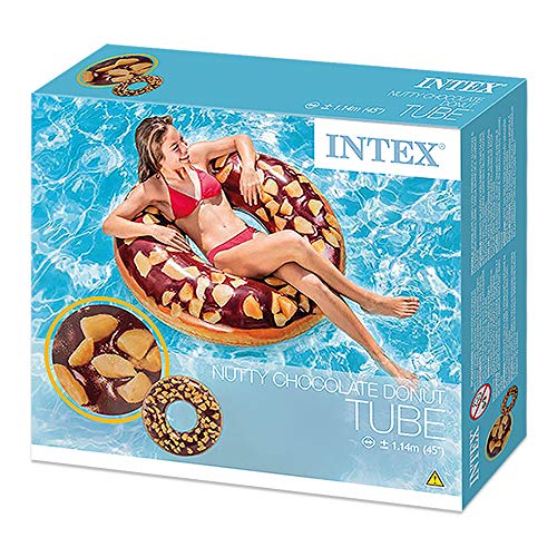 Intex 56262 - Rueda hinchable donut chocolate, 99 cm diámetro