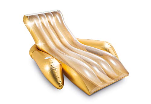 Intex 56803EU - Sillón Hinchable Oro con Posavasos