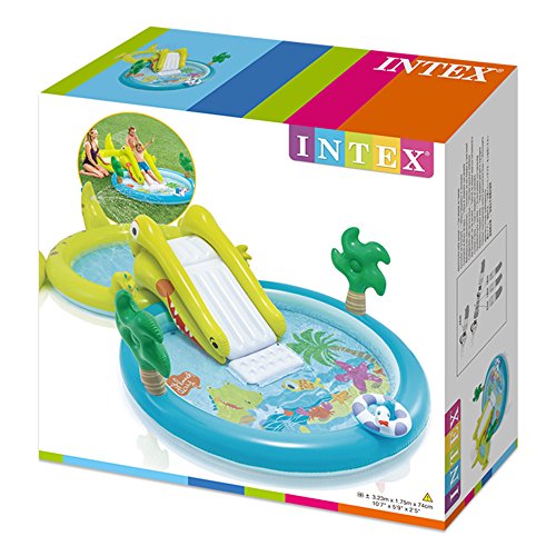 Intex 57164NP - Centro de juegos acuático con tobogán, dos piscinas 180 y 132 litros