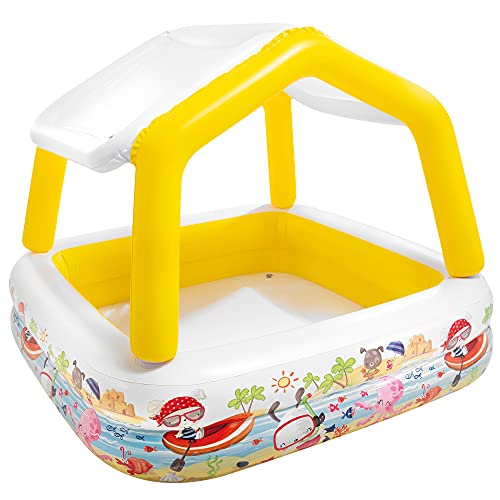 Intex 57470NP - Piscina hinchable infantil intex con toldo extraíble - 157x157x122 cm - 295 l