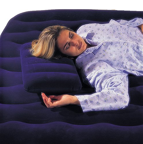 Intex 68672 - Almohada hinchable flocada, 43 x 28 x 9 cm, color azul