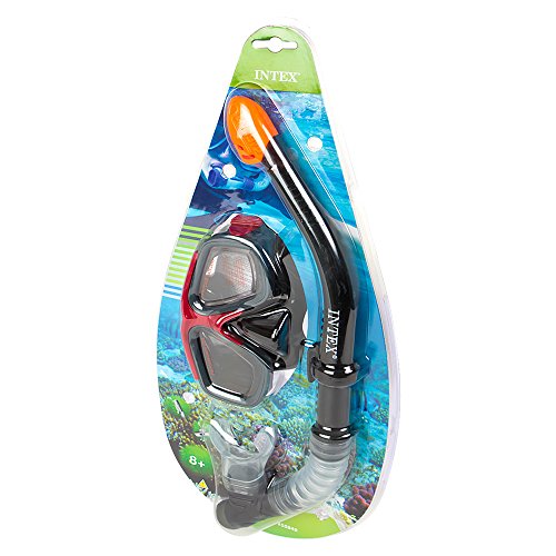 Intex - Tubo y máscara buceo policarbonato surf rider + 8 años (55949)