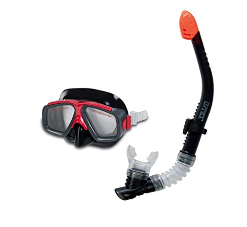 Intex - Tubo y máscara buceo policarbonato surf rider + 8 años (55949)