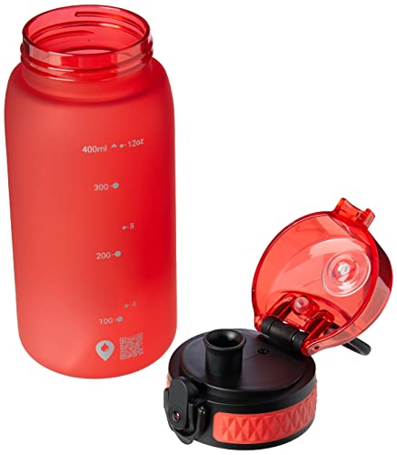 Ion8 Botella Agua Niños Sin Fugas, Sin BPA, Rojo