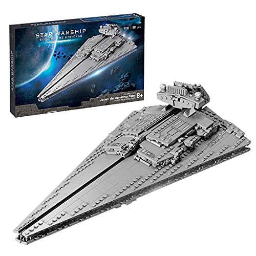 IPOT Juego de bloques de construcción de nave espacial, 891 piezas de ci-fi, guerras espaciales, destructor estrellado del nivel victorio, bloques de construcción, modelo compatible con Lego Star Wars