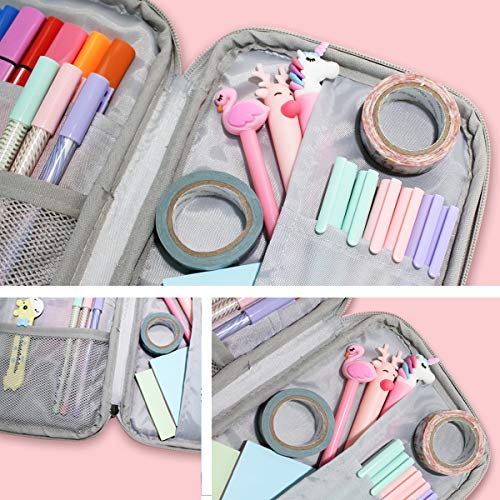 ISAOA - Estuche multifunción de gran capacidad para la escuela, llamas bailarinas, resistente estuche para lápices y cosméticos, estuche para bolígrafos, pinceles de maquillaje, cuaderno