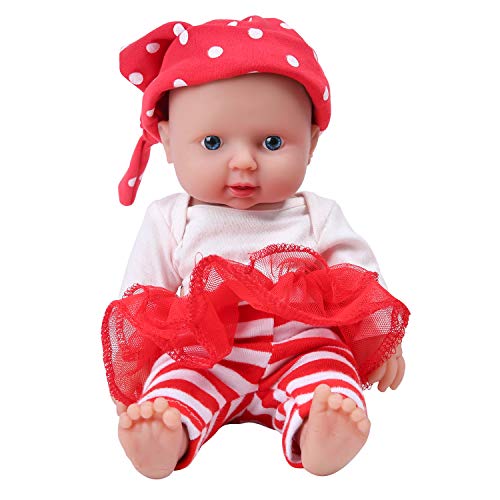 IVITA Cuerpo Completo de Silicona Muñeca Muñeca Recién Nacida Realista Mellizos Muñeca Viva Muñeca Hecha a Mano Realista Ojos Azules Muñeca Niño y Niña (WG1505-30cm-1207g-Mädchen)