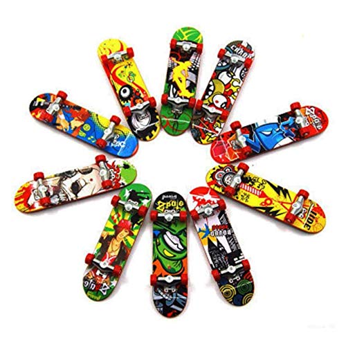 iwobi Finger Skateboards, 10pcs Mini diapasón, Patineta de Dedos Profesional Juegos de Deportes Niños