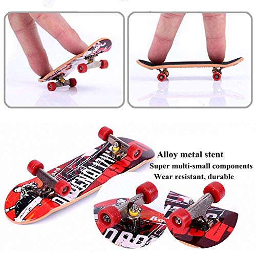 iwobi Finger Skateboards, 10pcs Mini diapasón, Patineta de Dedos Profesional Juegos de Deportes Niños