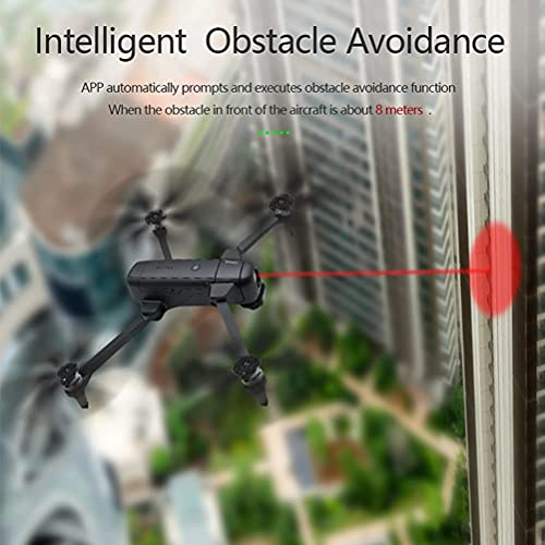 J-Clock Drone Plegable para Adultos con evitación Inteligente obstáculos, GPS FPV Drones con cámara 4K HD para Adultos, 60 min (30 + 30) duración la batería Incluye 2 baterías y Estuche Transporte