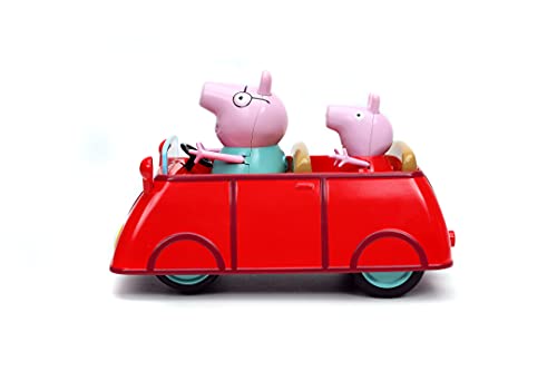 Jada- Coche Control por Infrarrojos, 17,5cm, Incluye Figuras de Papá Pig y Peppa, Funciones Básicas, Sonido en el Mando, Adecuado a Partir de 3 años, Color (253254001)