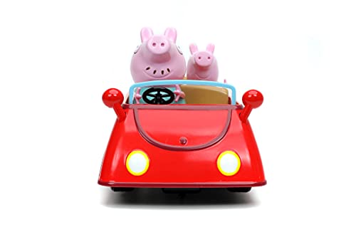 Jada- Coche Control por Infrarrojos, 17,5cm, Incluye Figuras de Papá Pig y Peppa, Funciones Básicas, Sonido en el Mando, Adecuado a Partir de 3 años, Color (253254001)