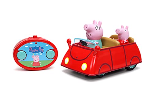 Jada- Coche Control por Infrarrojos, 17,5cm, Incluye Figuras de Papá Pig y Peppa, Funciones Básicas, Sonido en el Mando, Adecuado a Partir de 3 años, Color (253254001)