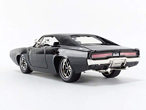 Jada- Coche Fast and The Furious 1970 Dodge Charger R7T 1970/1:24, Color Negro (30737)