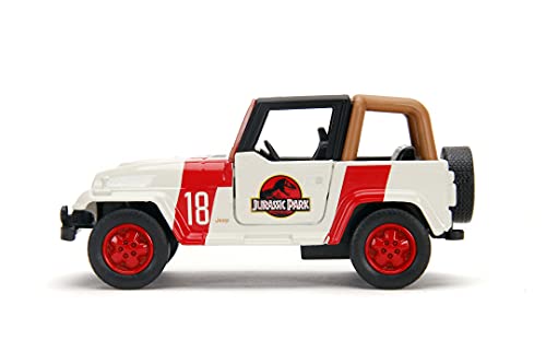 Jada Jurassic Park Jeep Wrangler Radiocontrol, 15 x 7 x 7 cm