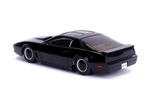 Jada- Kitt Coche fantástico Metal 1:24 con Luces Coleccionismo, Color negro, Talla Única (253255000)