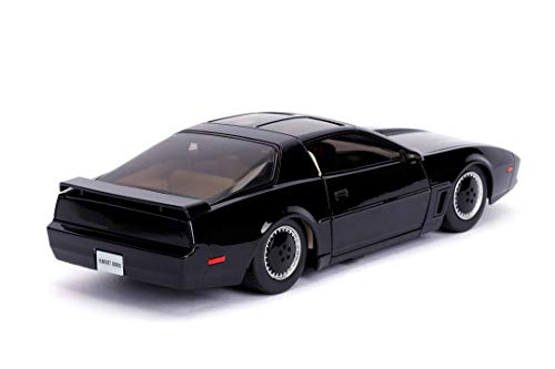 Jada- Kitt Coche fantástico Metal 1:24 con Luces Coleccionismo, Color negro, Talla Única (253255000)