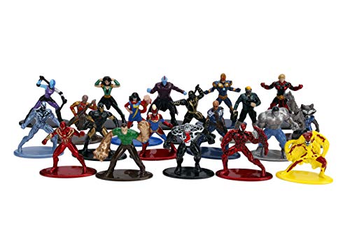 Jada - Set 20 Nano Figuras de Personajes Marvel de la película Avengers Civil War, en Metal Fundido a Presión, Licencia Oficial, 4 cm, Coleccionismo, para Niños a Partir de 8 Años y Adultos