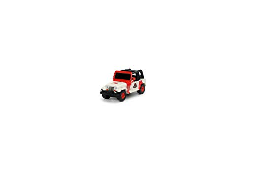 Jada Toys Jurassic Park 253251012 Juego de 3 Coches coleccionables A Nano de 1993, Ford Explorer, Jeep Wrangler 12, helicóptero A109, 4 cm, a Partir de 3 años