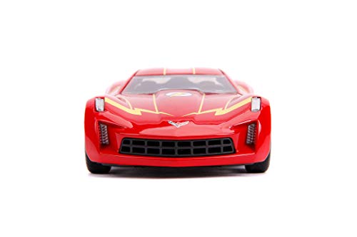 Jada Toys The Flash 2009 Chevy Corvette Stingray-Coche de Juguete de Die-Cast, Puertas Abiertas, Escala 1:32, Rojo (253252007)