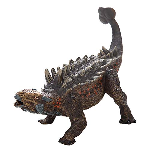 Jadpes 6 Modelo de Juguete de dinosa, Juguete Ankylosaurus Dinosaurio Auténtico Pintado a Mano Paleontólogo Modelo Aprobado Plástico Animal Home Home Mesa Decoración de Escritori