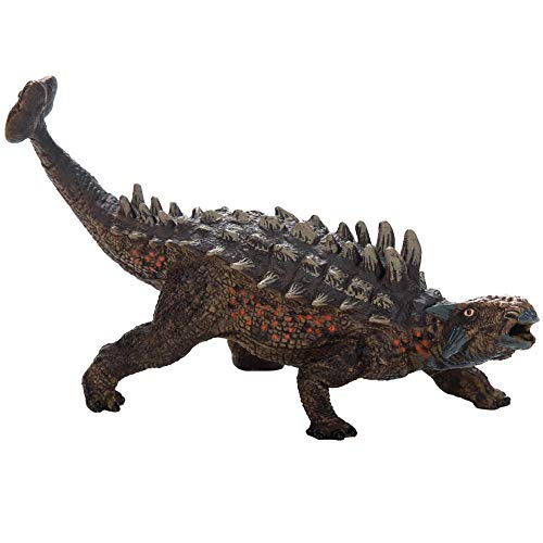 Jadpes 6 Modelo de Juguete de dinosa, Juguete Ankylosaurus Dinosaurio Auténtico Pintado a Mano Paleontólogo Modelo Aprobado Plástico Animal Home Home Mesa Decoración de Escritori