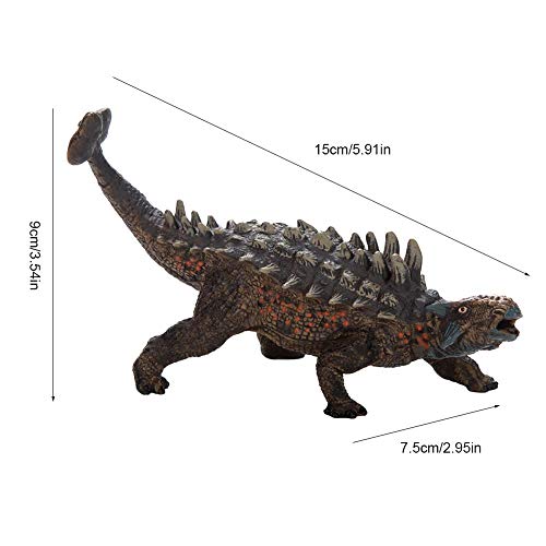 Jadpes 6 Modelo de Juguete de dinosa, Juguete Ankylosaurus Dinosaurio Auténtico Pintado a Mano Paleontólogo Modelo Aprobado Plástico Animal Home Home Mesa Decoración de Escritori