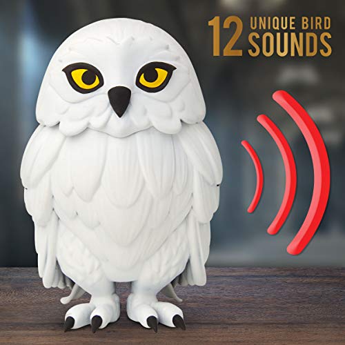 Jakks 400014 Harry Potter Hedwig - Figura interactiva, Aprox. 12,7 cm, Puede Girar la Cabeza 180 Grados, con Sensor de Sonido y Sonidos de búho, Adecuado a Partir de 4 años