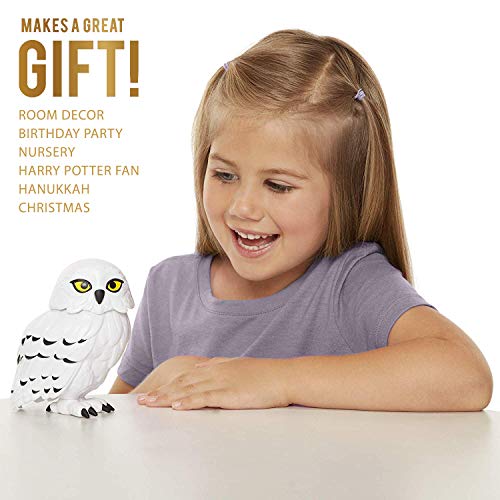 Jakks 400014 Harry Potter Hedwig - Figura interactiva, Aprox. 12,7 cm, Puede Girar la Cabeza 180 Grados, con Sensor de Sonido y Sonidos de búho, Adecuado a Partir de 4 años