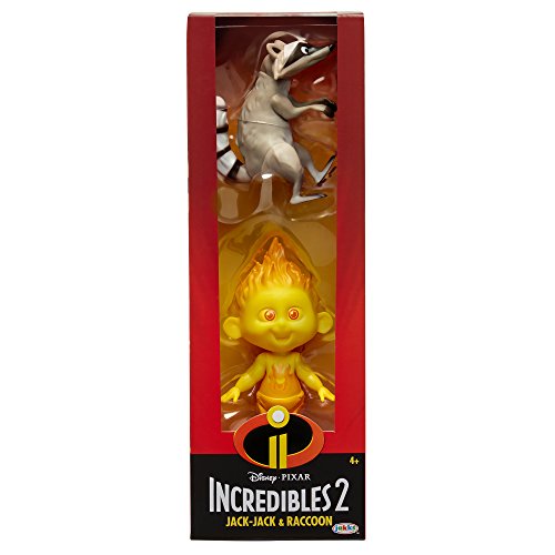 Jakks Pacific- Incredibles Jack y Mapache Figuras, Multicolor, Talla única (74950-11L)