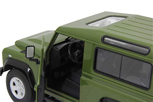 Jamara 405155-Land Defender 1:14 Puertas manuales – Licencia Oficial Land Rover Coche de Radio Control, Color Verde (405155)