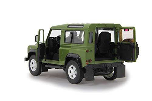 Jamara 405155-Land Defender 1:14 Puertas manuales – Licencia Oficial Land Rover Coche de Radio Control, Color Verde (405155)