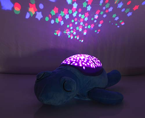 Jamara 460431 - Luz de estrellas con forma de tortuga (proyección de cielo estrellado, estrellas y lunas, luz de encendido y apagado, apagado automático), color azul , color/modelo surtido