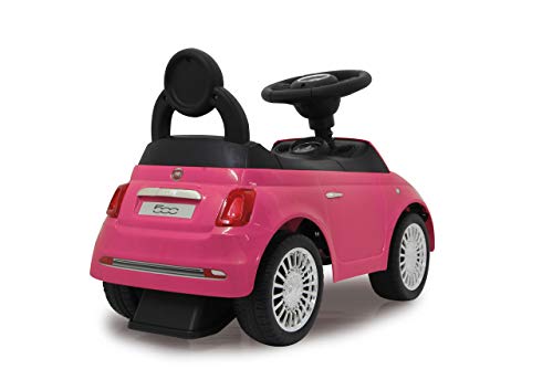 Jamara 460436-Correpasillo Fiat 500 fucsia – Antivuelco, Sonidos, Claxon, Manilla, Maletero, Aspecto auténtico, color rosa (460436) , color/modelo surtido