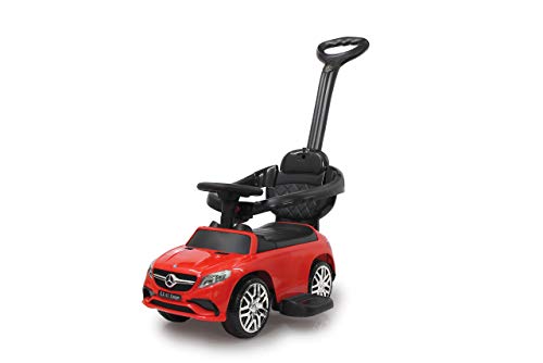 Jamara 460451-Correpasillo Mercedes-AMG GLE 63 3en1 – Antivuelco, Asiento en Piel sintética, Sonidos, Luces, Protección Lateral, Soporte con función de dirección, Color Rojo (460451)